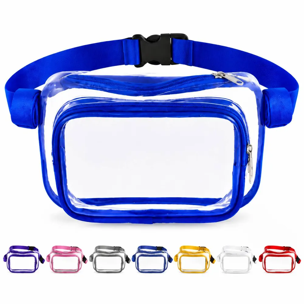Transparent PVC Crossbody Bag with Zipper 2
