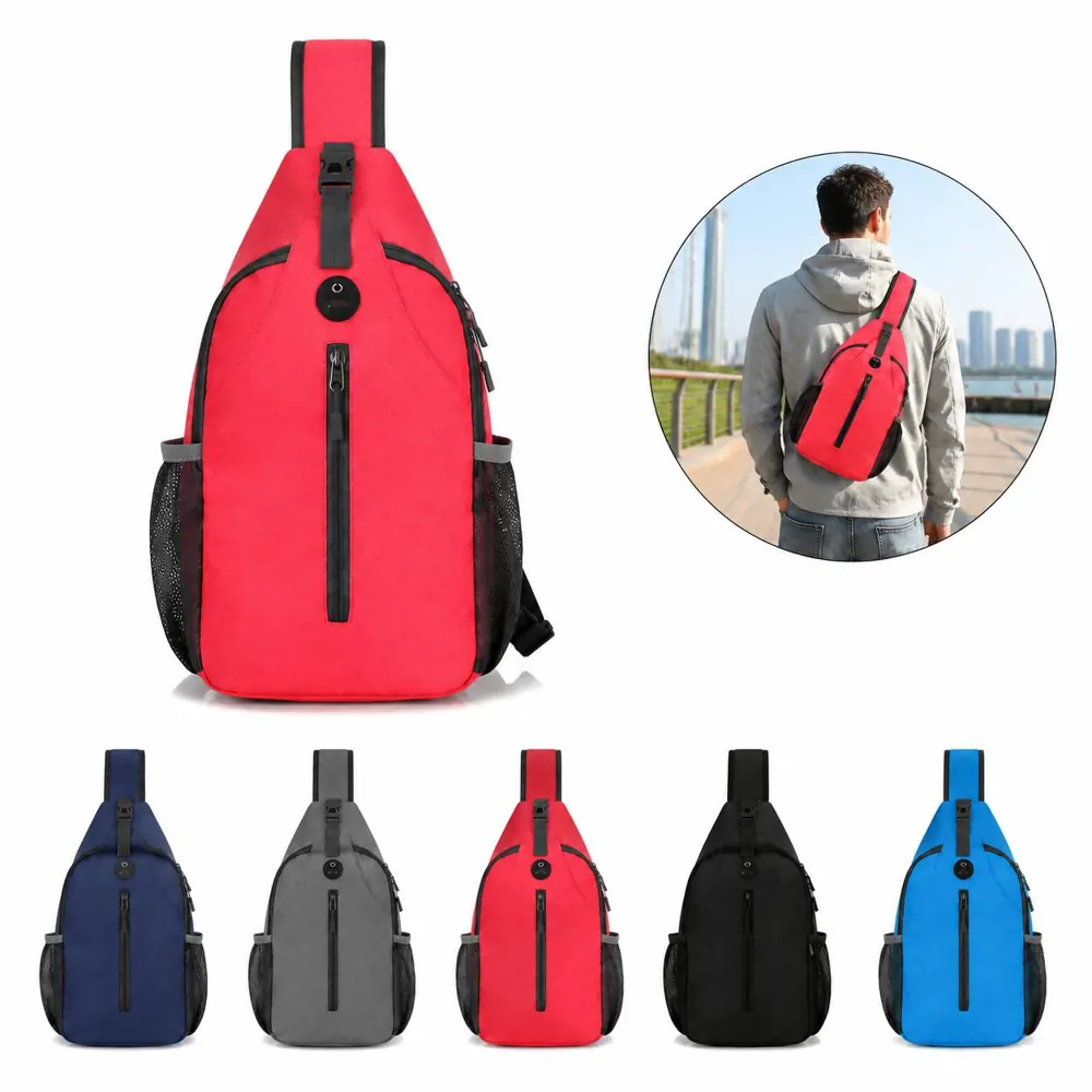 Compact Water-Resistant Nylon Crossbody Sling Bag 2