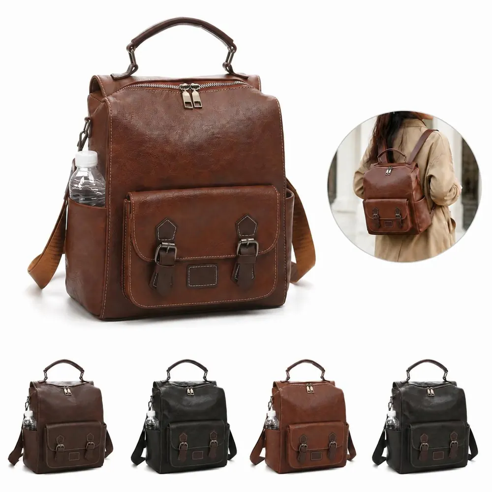 Retro Canvas Backpack with Padded Laptop Compartment 2