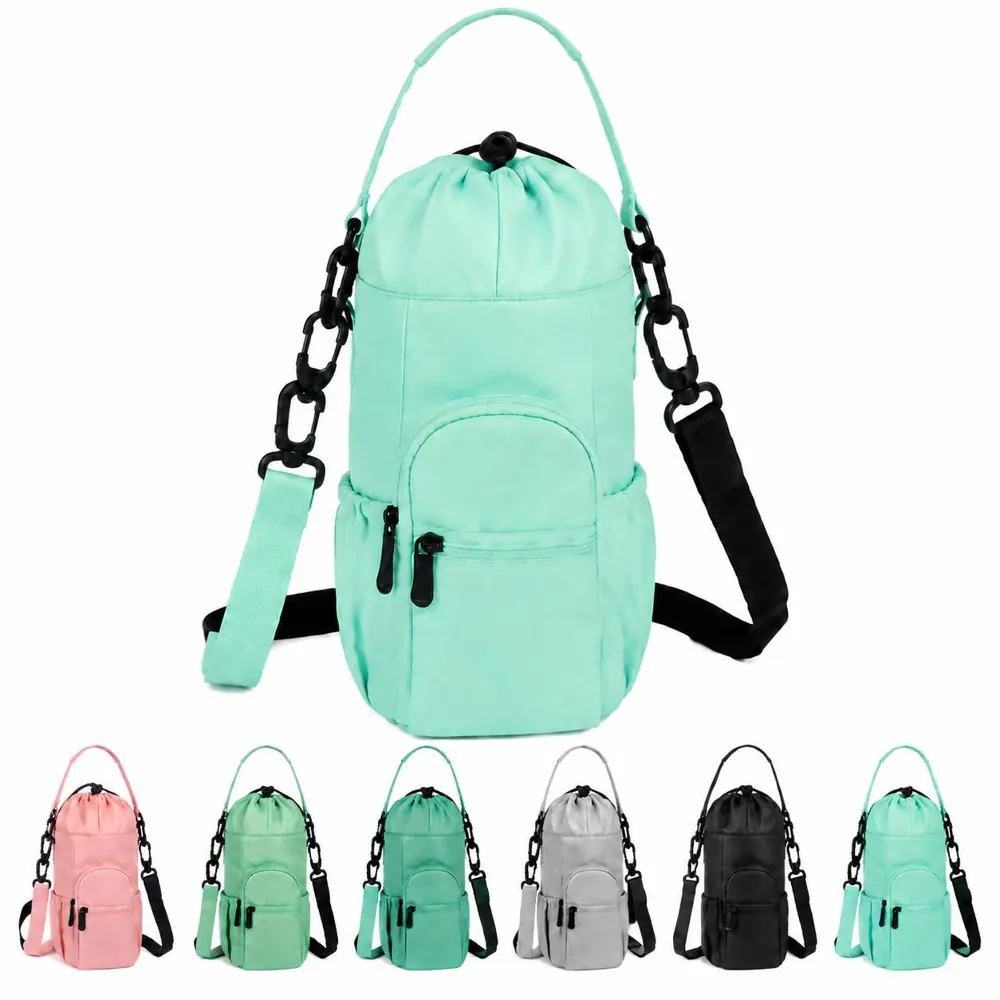 Crossbody Insulated Water Bottle Carrier Bag with Strap 2