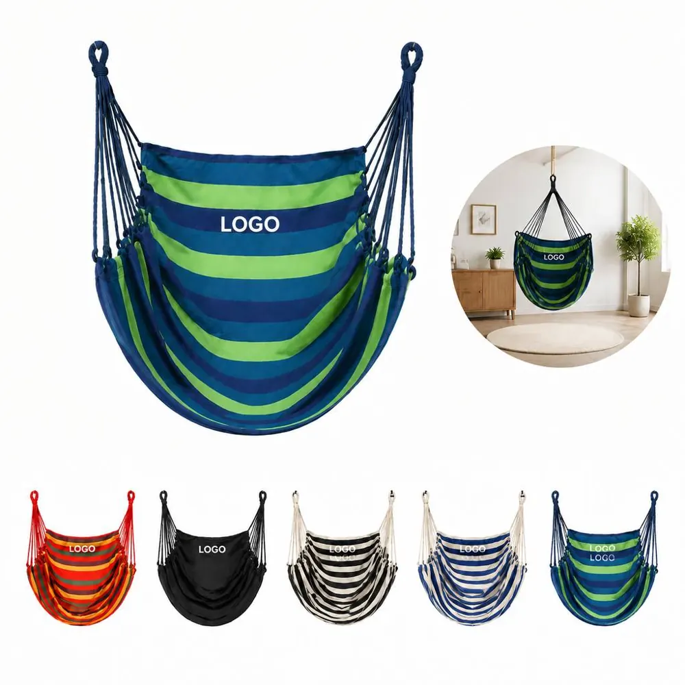 Hanging Canvas Swing Seat for Indoor Outdoor Relaxation