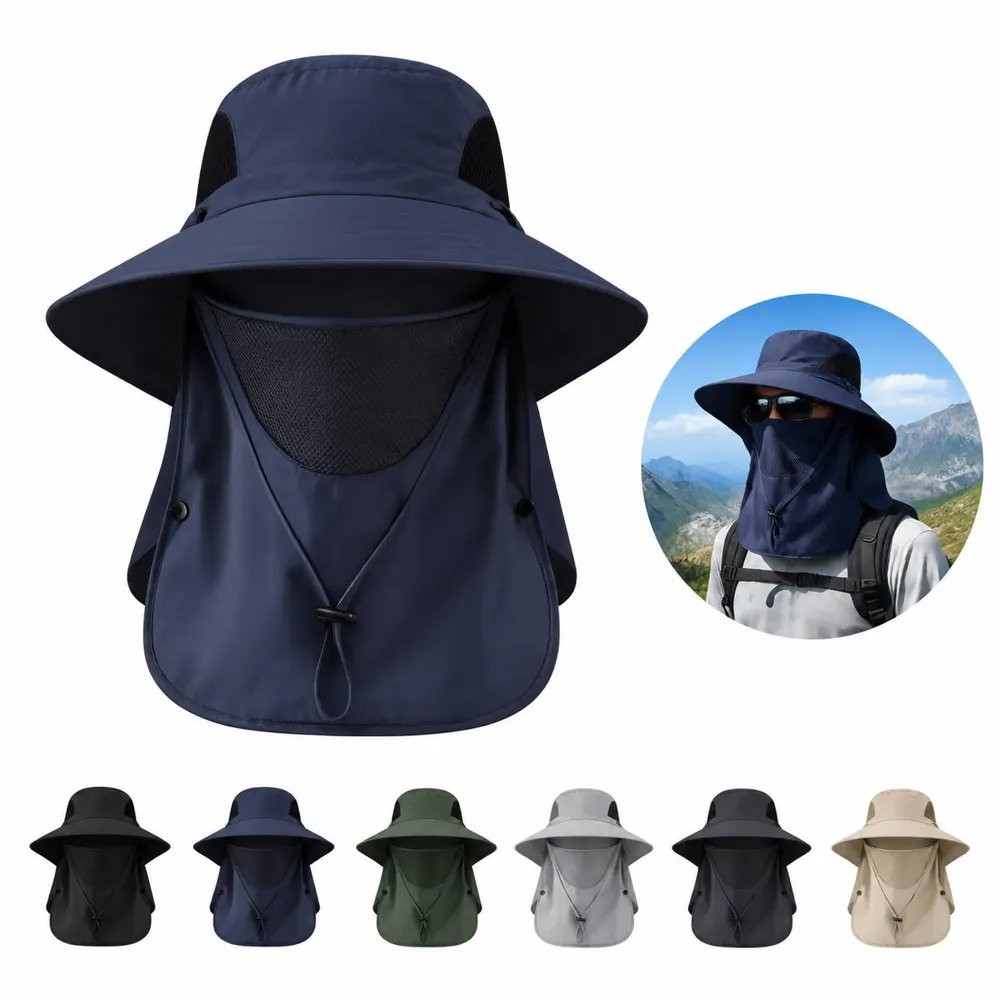 Wide Brim UPF 50+ Fishing Sun Hat with Chin Strap 2