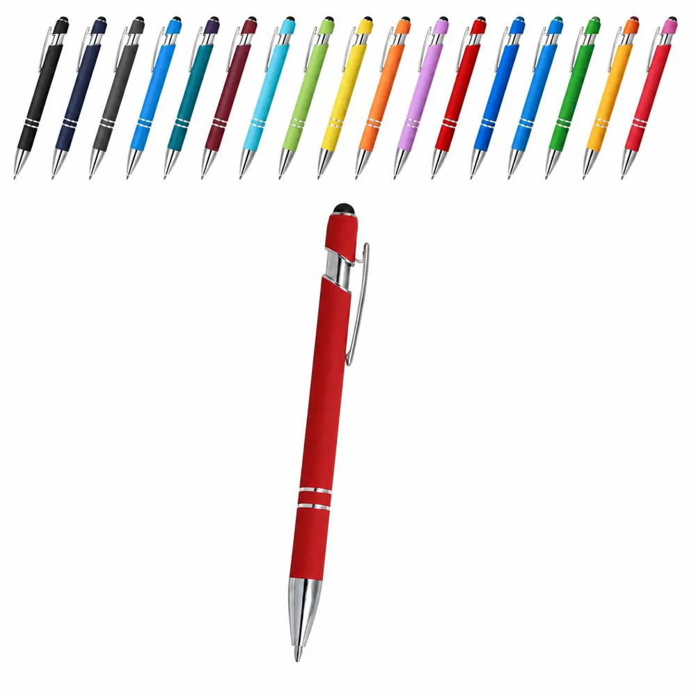 Metal Click Ballpoint Pen with Stylus Tip for Touchscreens 2