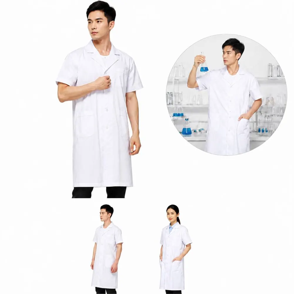 Adult Medical Coat with Long Sleeves Cotton 2