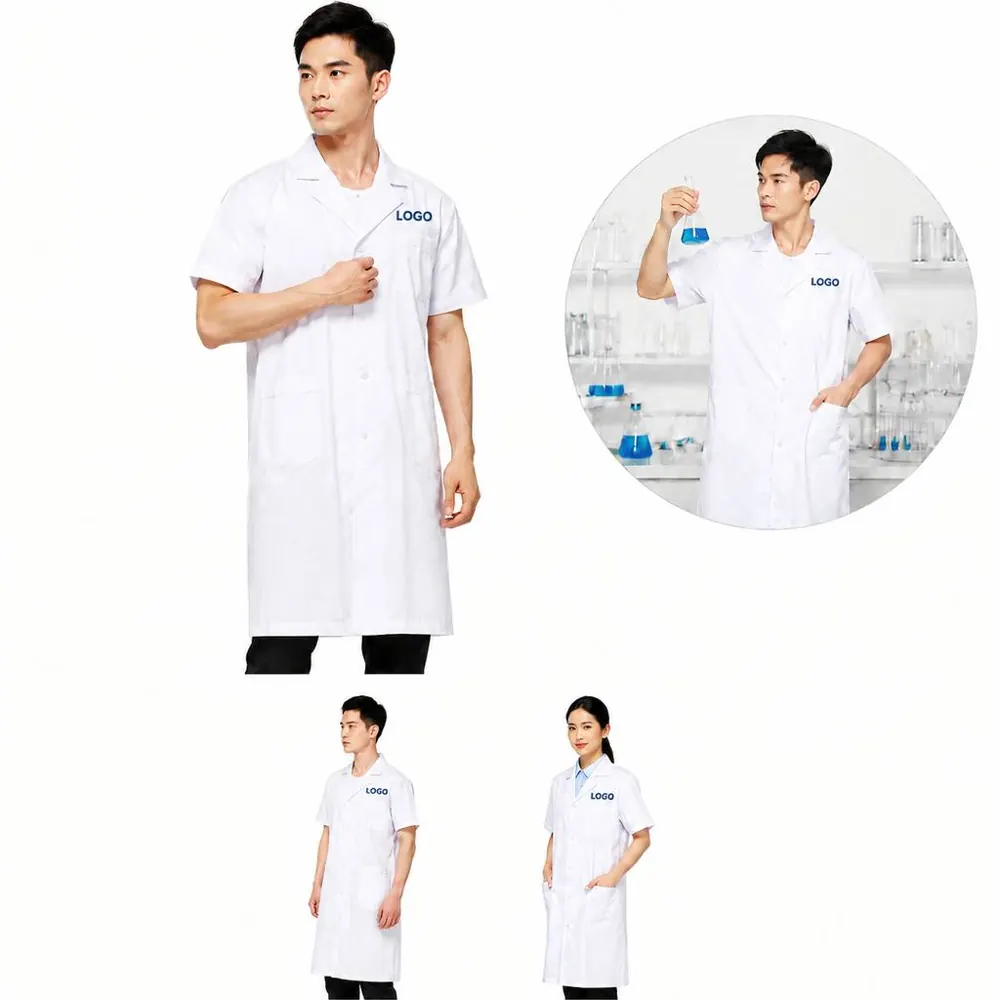 Adult Medical Coat with Long Sleeves Cotton