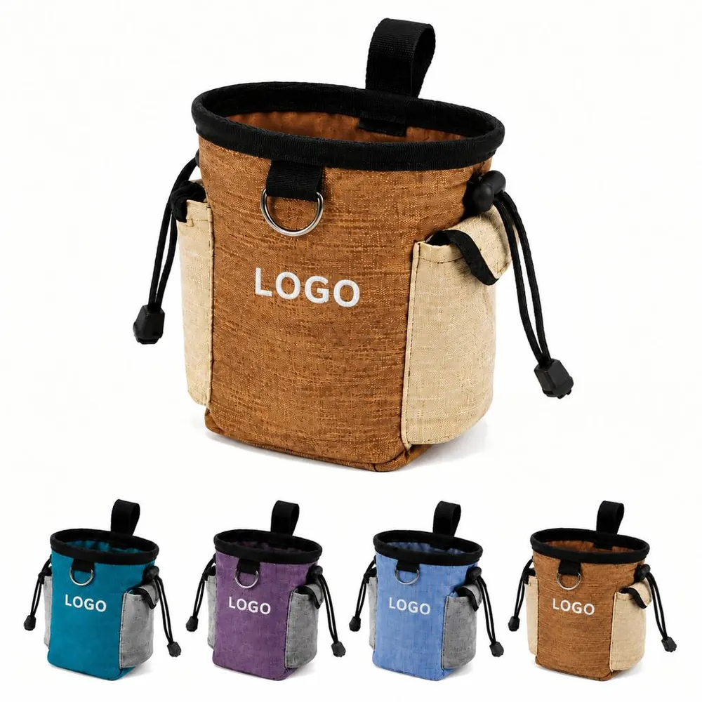 Portable Dog Treat Bag with Secure Closure and Belt Clip