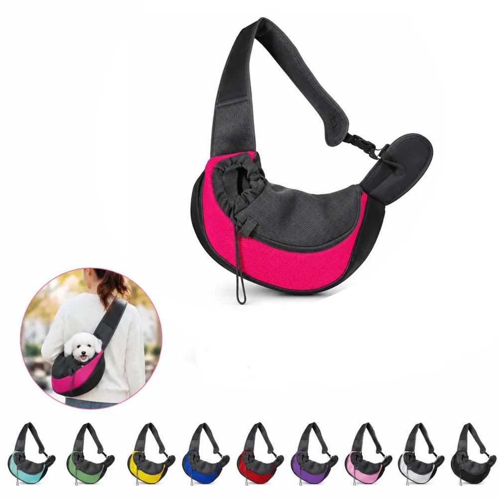 Soft-Sided Mesh Pet Carrier with Adjustable Strap for Small 2