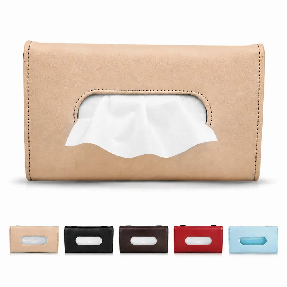 Compact Car Tissue Holder for Dashboard and Sun Visor 2