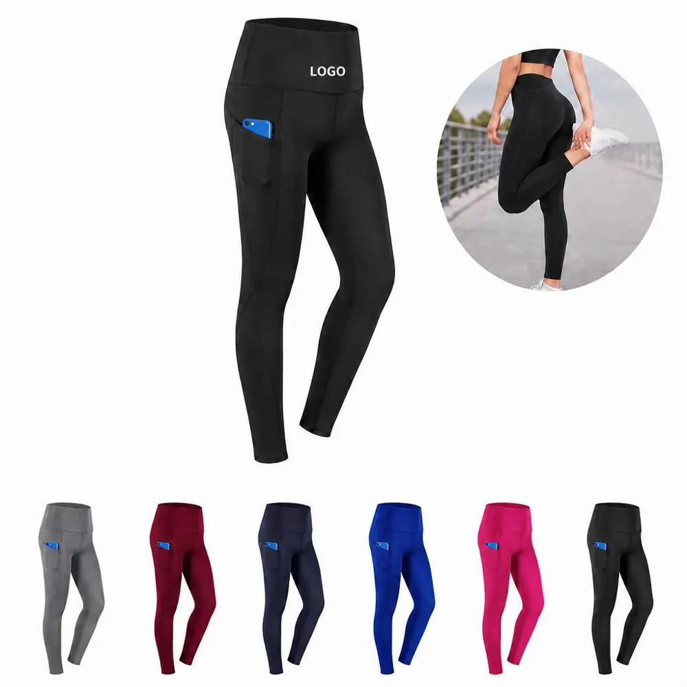 High-Waist Yoga Pants with Pocket for Women