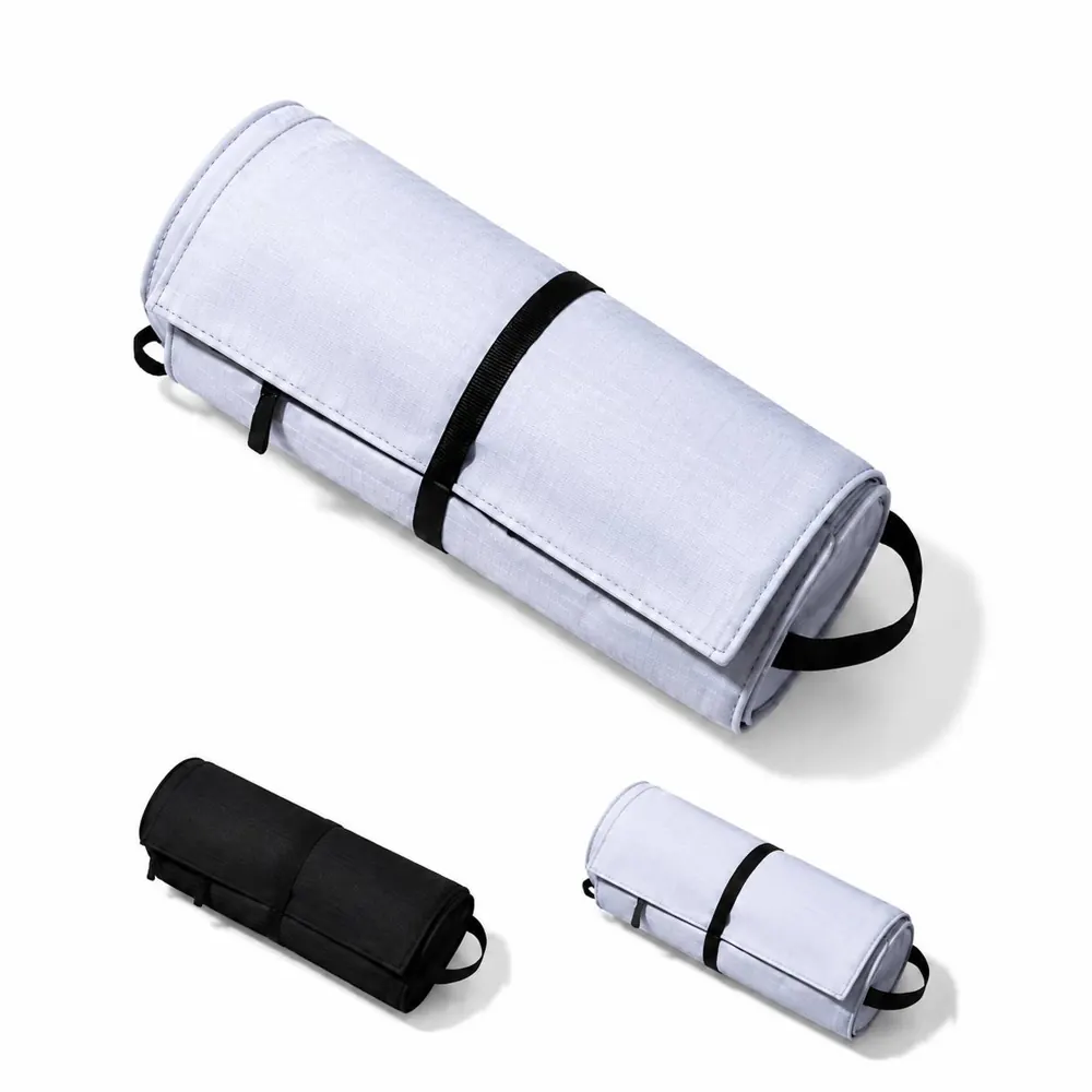 Foldable Roll-Up Travel Toiletry Bag with Hanging Hook 2