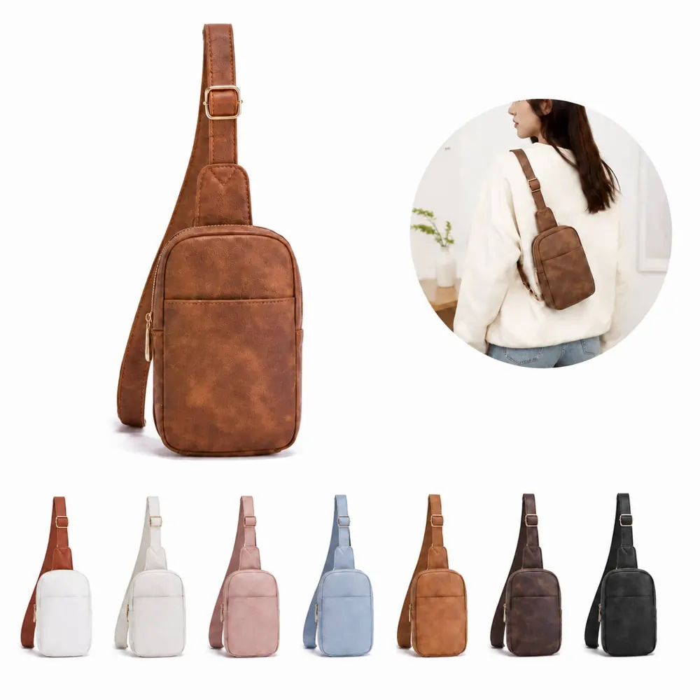 Adjustable Crossbody Waist Pack with Zippered Pockets 2