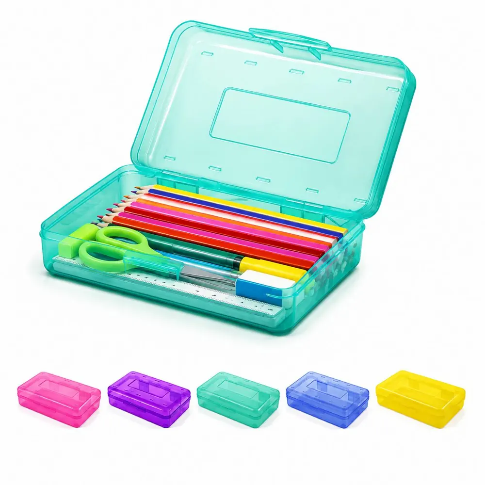 Large Capacity Zipper Pencil Box for Stationery Storage 2