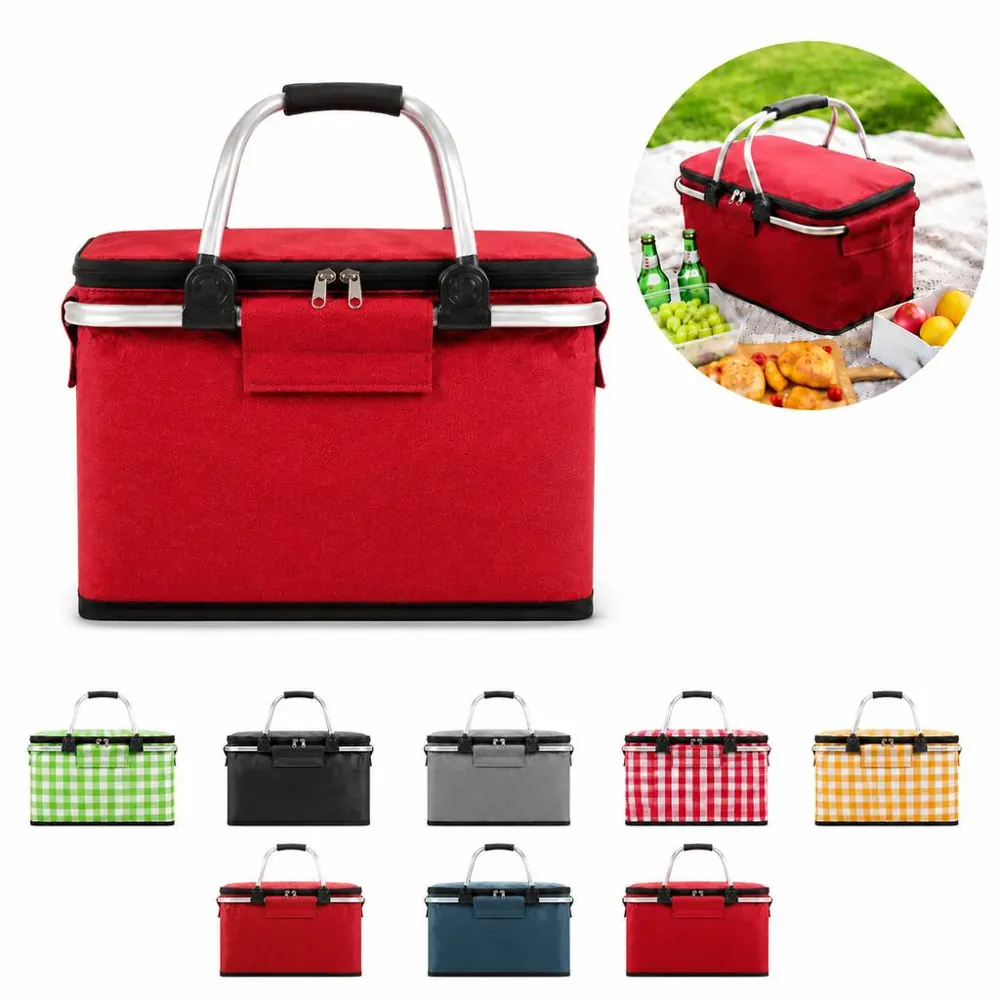 Collapsible Insulated Picnic Basket for Outdoor Dining 2