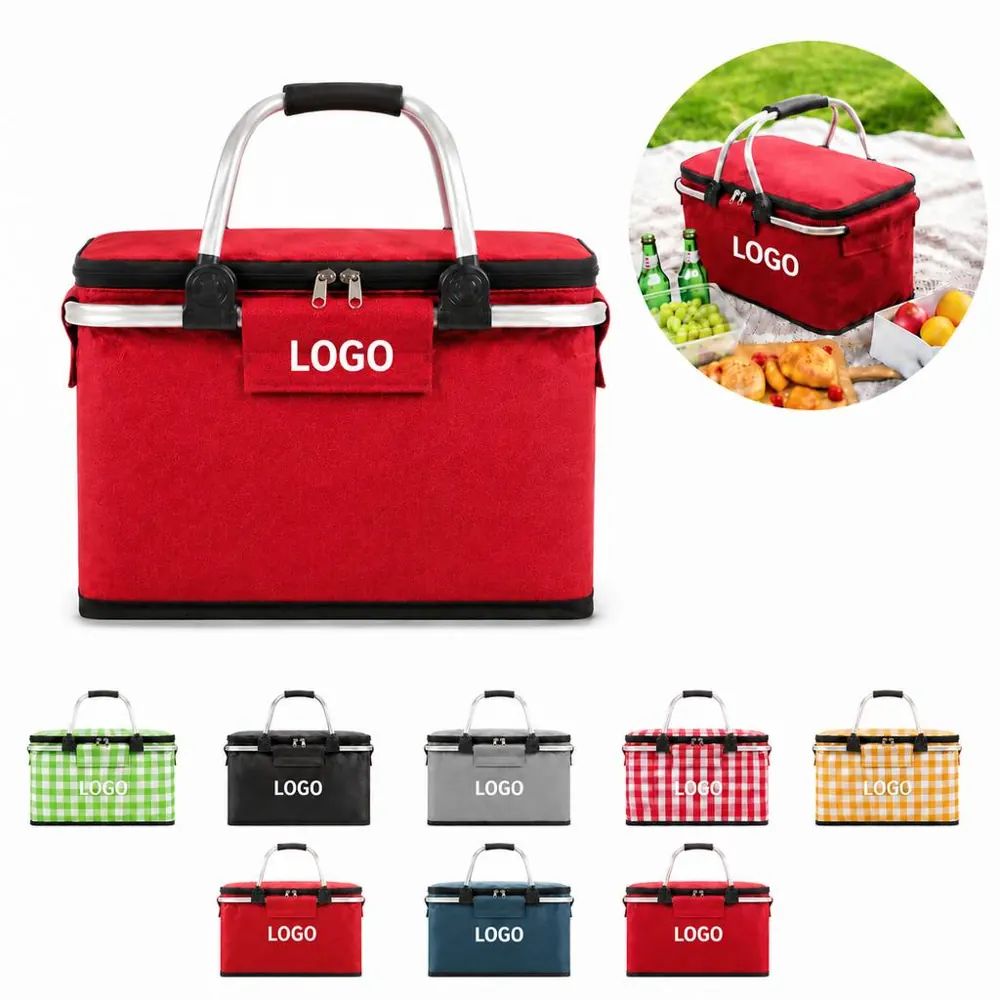Collapsible Insulated Picnic Basket for Outdoor Dining