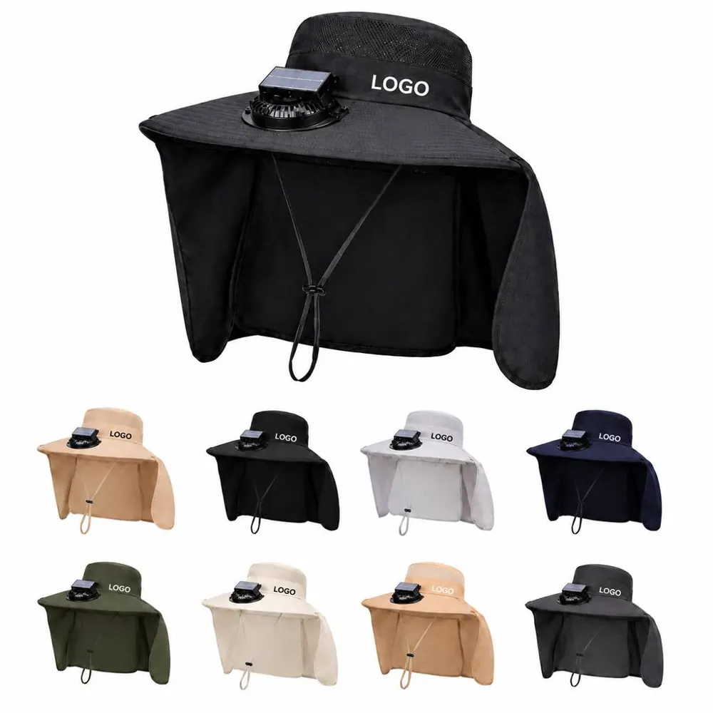 Solar Powered Cooling Hat with Fan for Fishing Outdoor