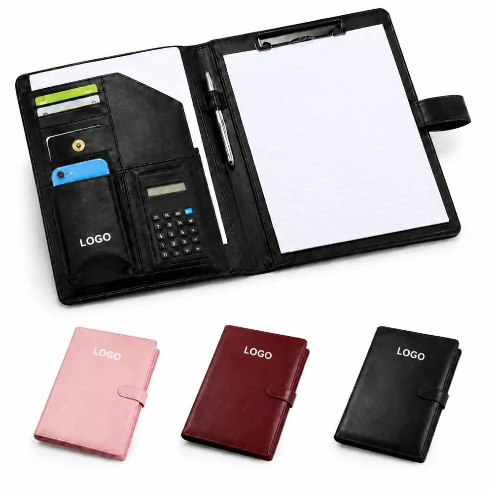 A4 Clipboard Padfolio with Faux Leather Cover