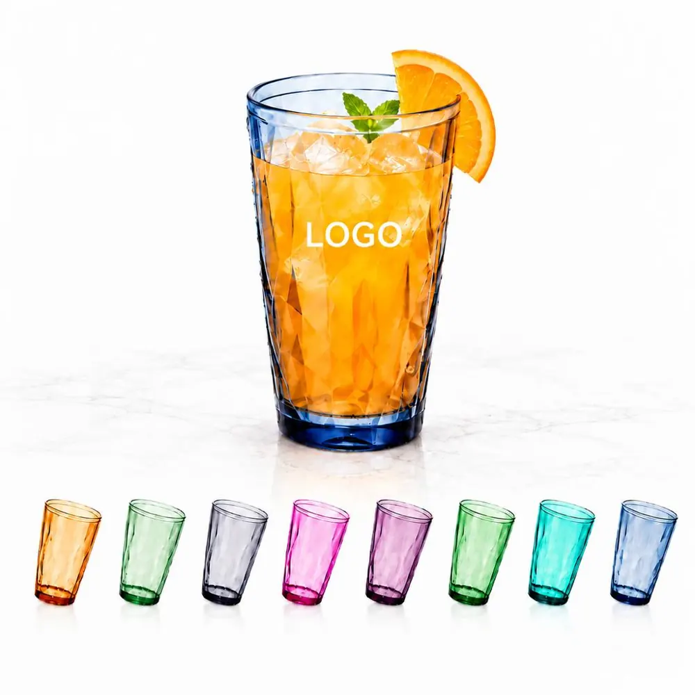 Reusable Clear Plastic Drinking Tumbler