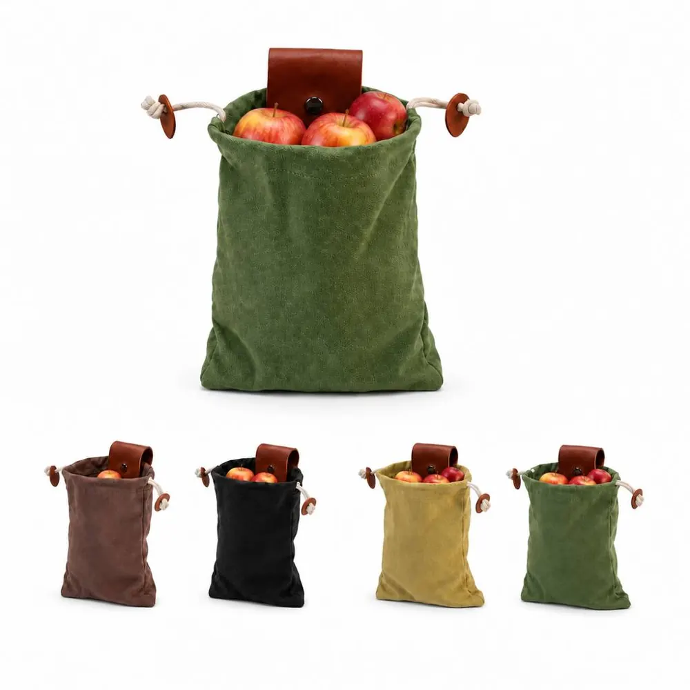 Foldable Mesh Fruit Pouch with Zipper Compartments 2
