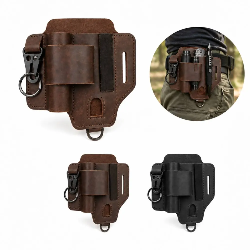 Vintage Tool Organizer Bag with Pockets and Straps 2