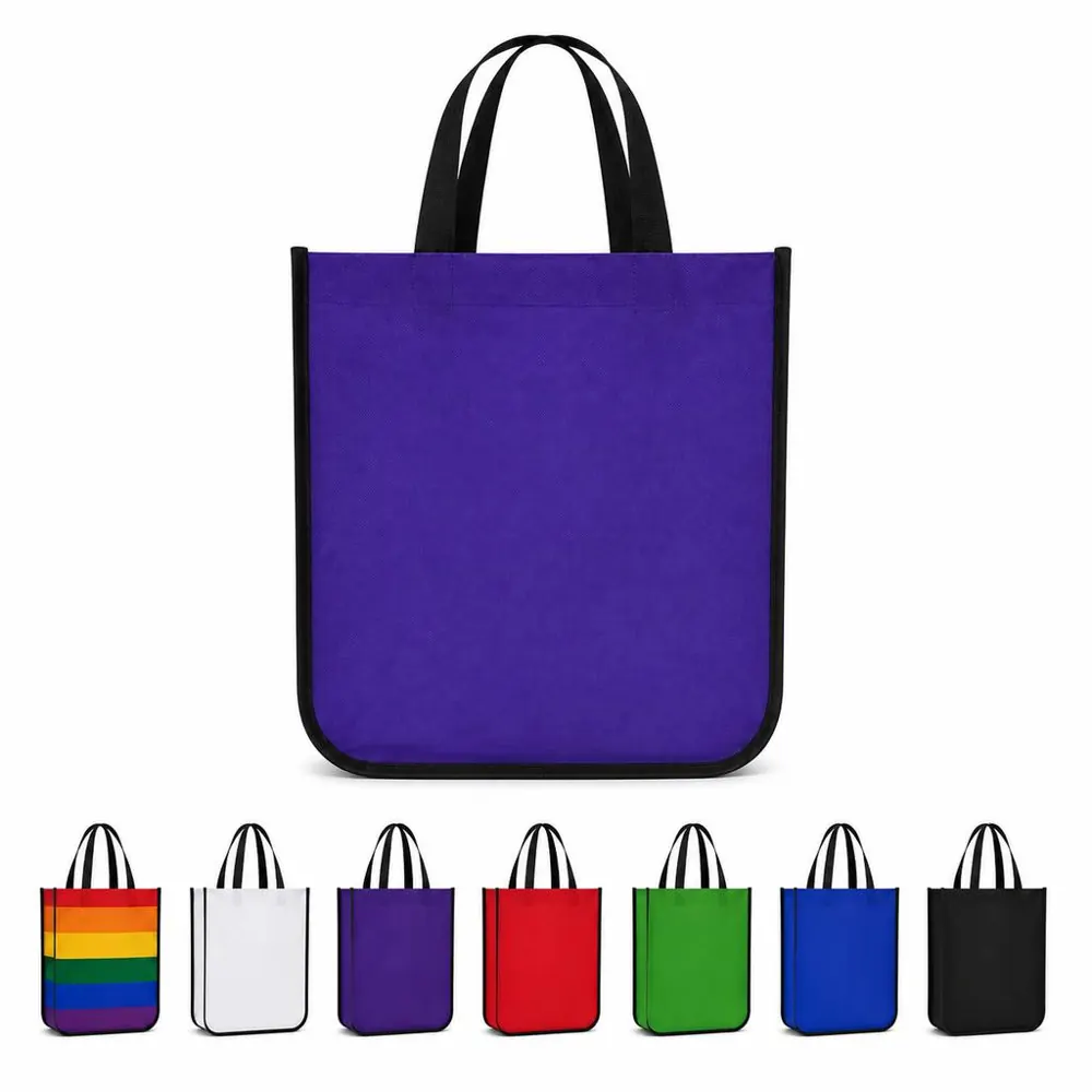 Water Resistant Laminated Non-Woven Tote Bag with Round 2