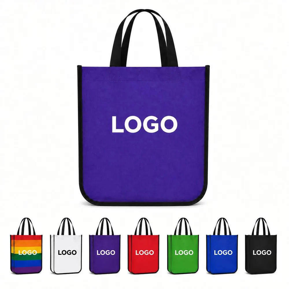 Water Resistant Laminated Non-Woven Tote Bag with Round