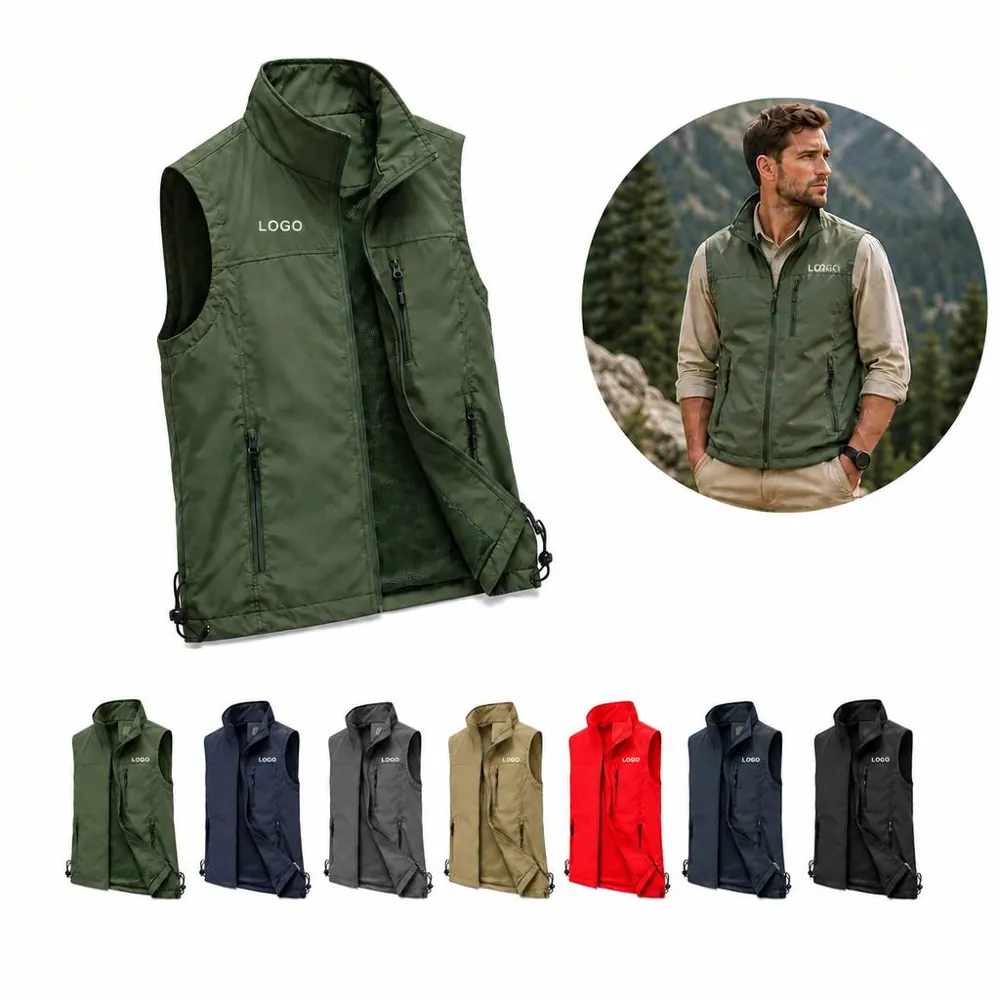 Men's Casual Outdoor Lightweight Zip-Up Vest