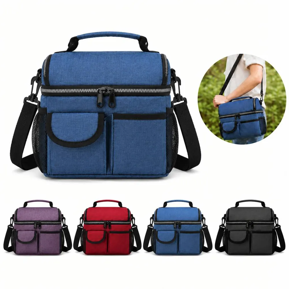 Double-Layer Insulated Lunch Box with Locking Lid 2
