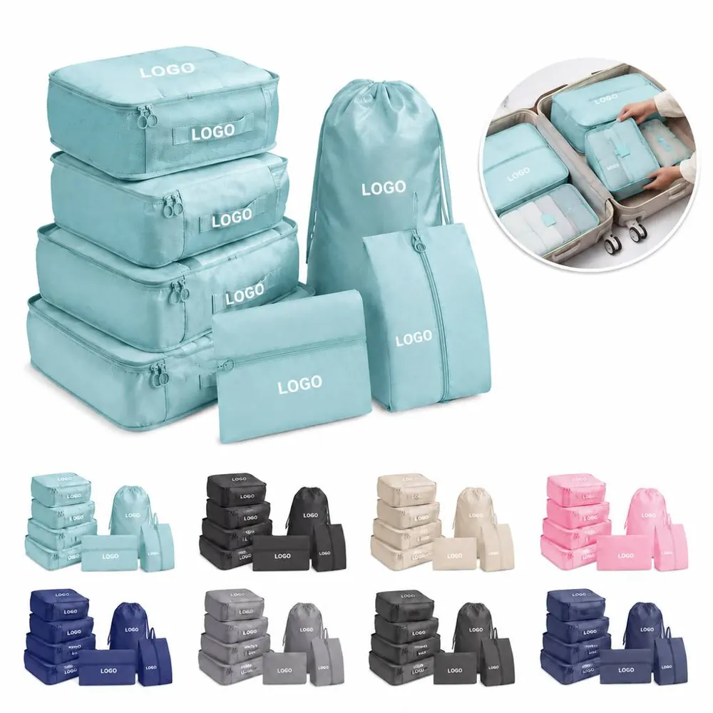 7-Piece Lightweight Travel Organizer Bag Set for Packing