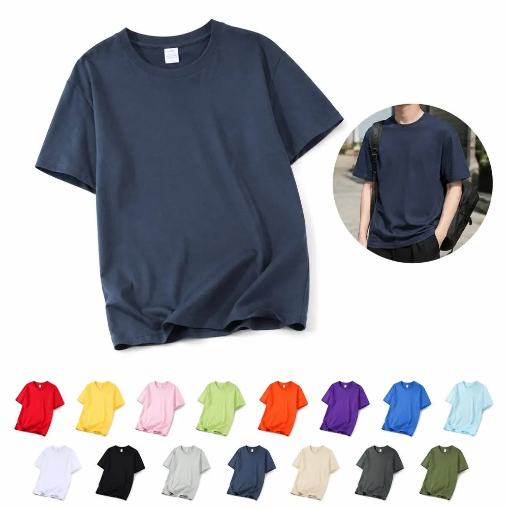Soft Breathable Cotton Crewneck Tee for Unisex Casual Wear 2