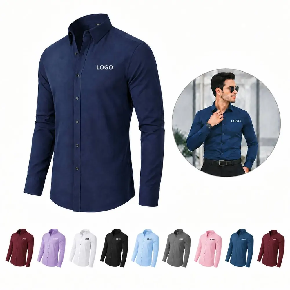 Men's Button Down Collar Long Sleeve Shirt