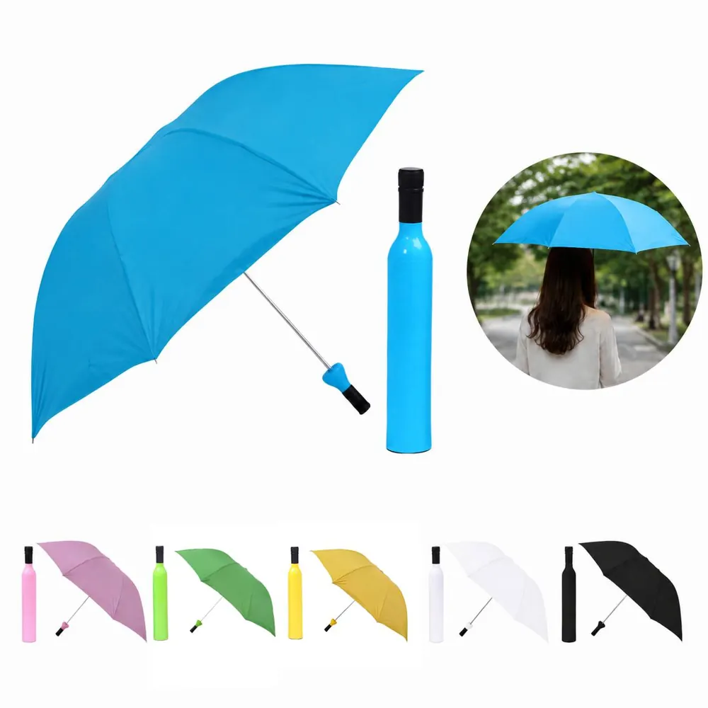 Foldable Umbrella with Wine Bottle Container 2