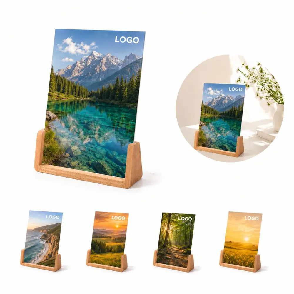 Classic Wood Picture Frame with Glass Front for Wall or