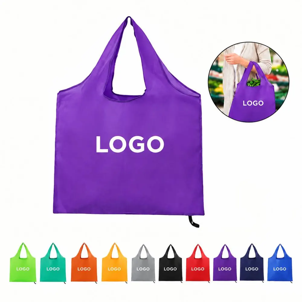 Foldable Water-Resistant Reusable Shopping Tote for