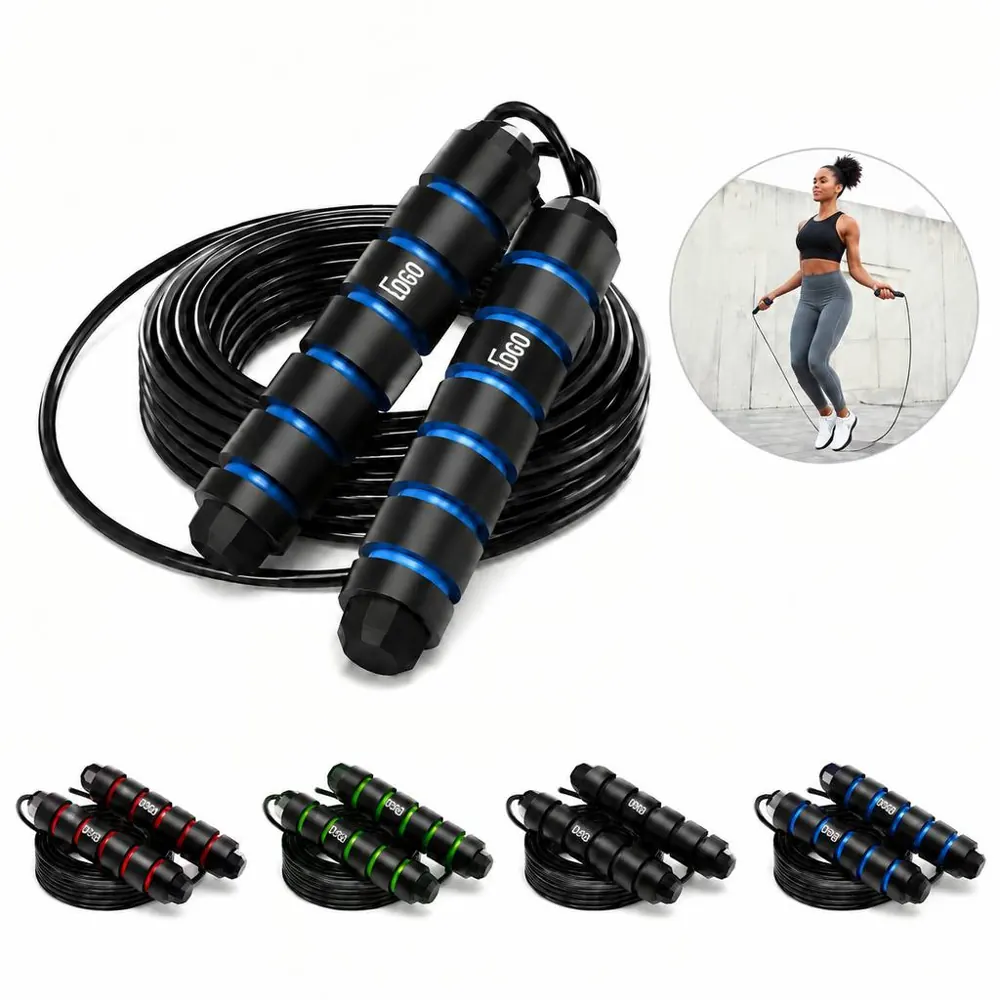 Adjustable Steel Cable Speed Rope for Fitness Training