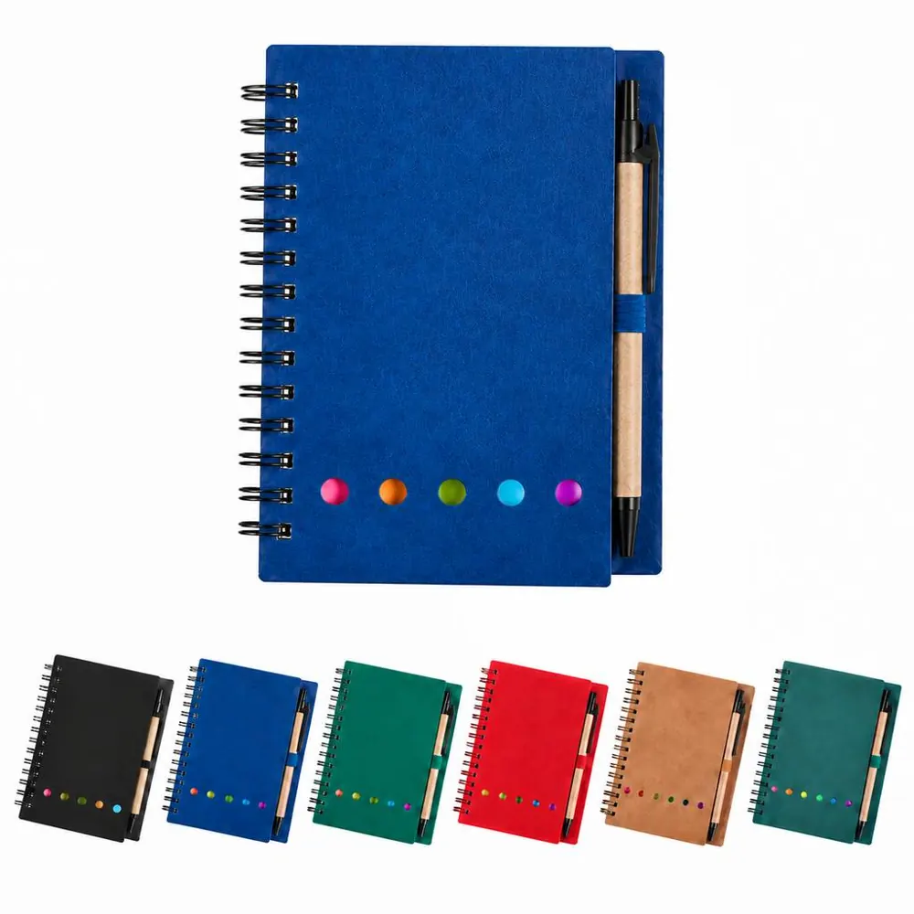 Compact Spiral Bound Notebook with Matching Pen for Notes 2
