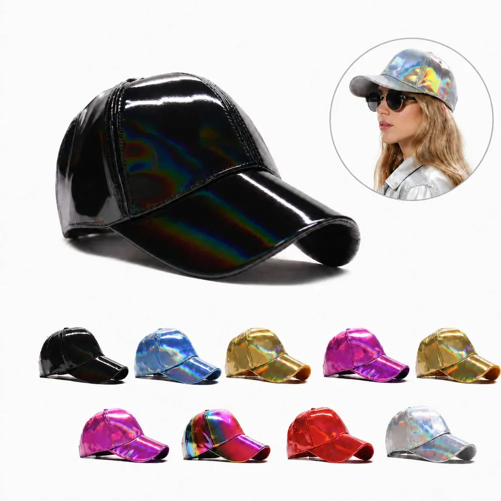 Shiny Adjustable Baseball Cap with Glossy Finish 2