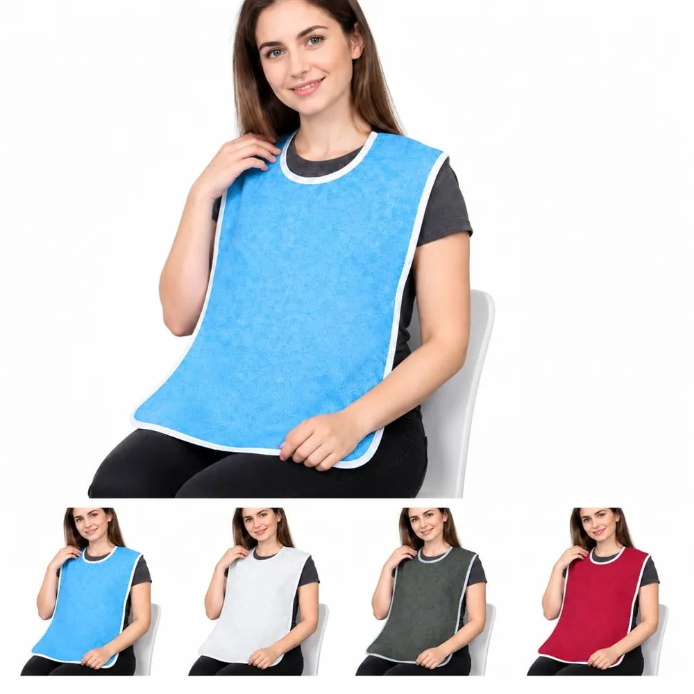 Reusable Waterproof Adult Bibs with Adjustable Closure 2