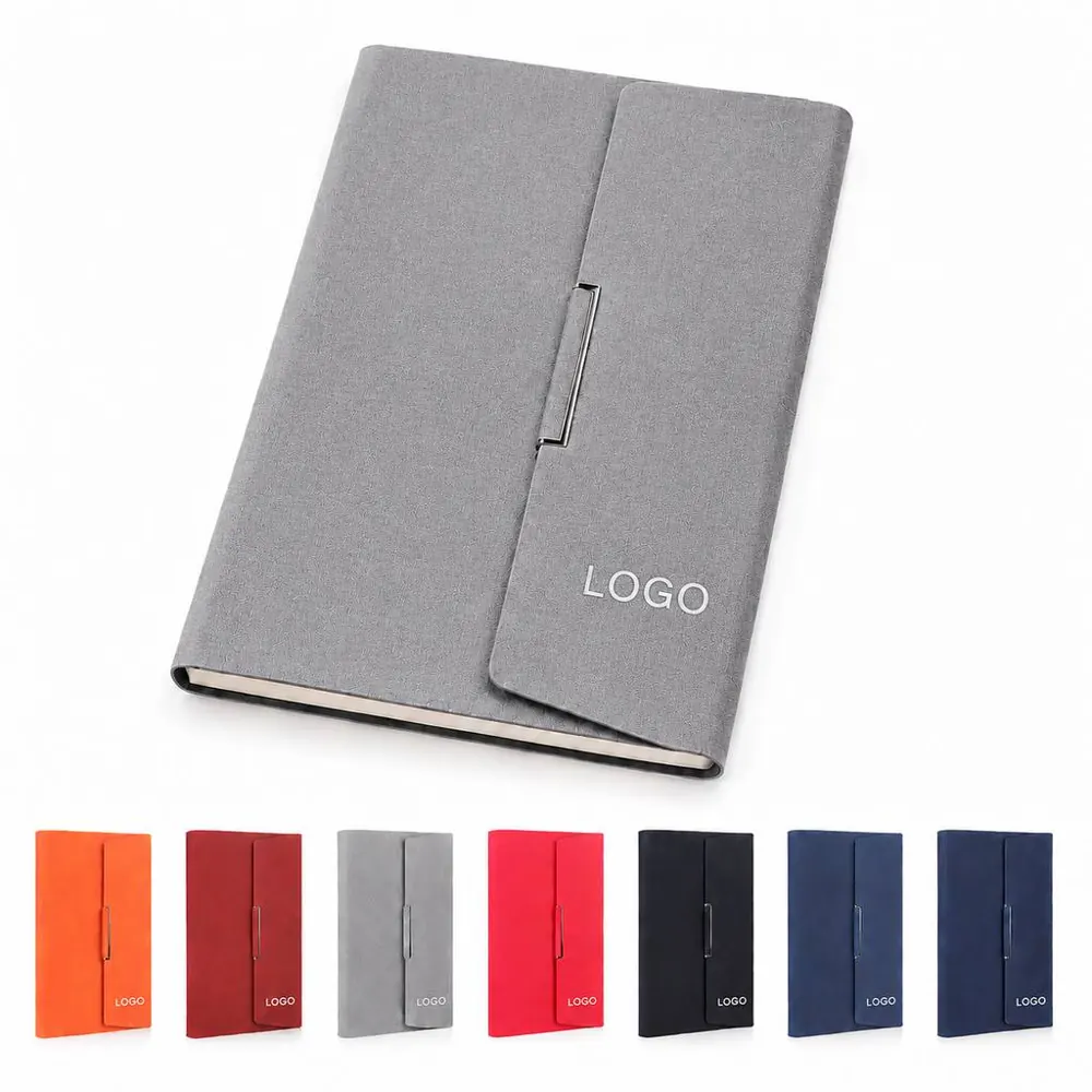 Genuine Leather Notebook with Pen Loop, Acid-Free Paper