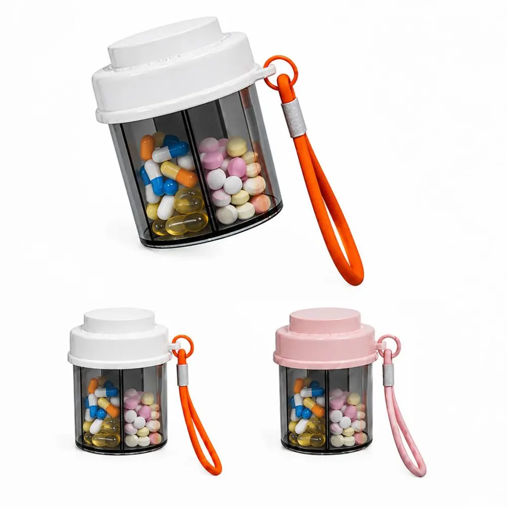 Compact Medicine Organizer Box with Secure Compartments 2