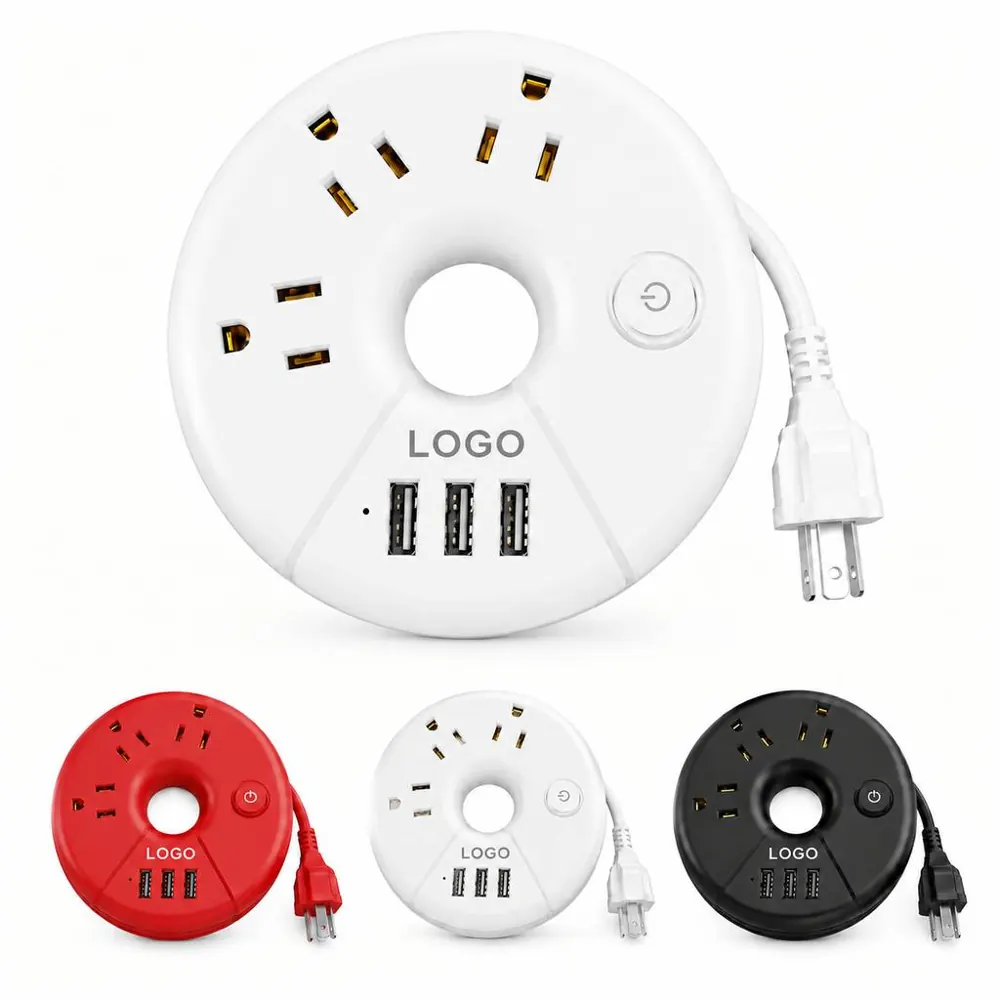 Portable Travel Power Strip with USB Ports and Surge