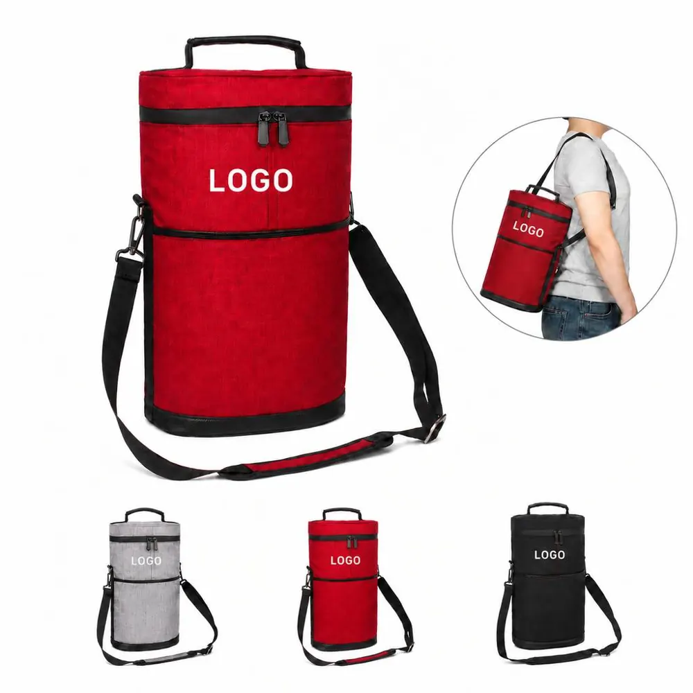 Round Insulated Cooler Bag for Drinks and Snacks
