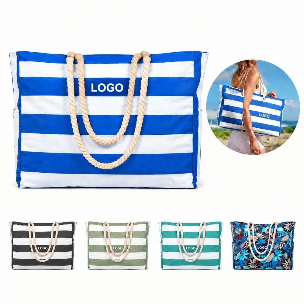 Waterproof Beach Tote Bag for Women Spacious Foldable