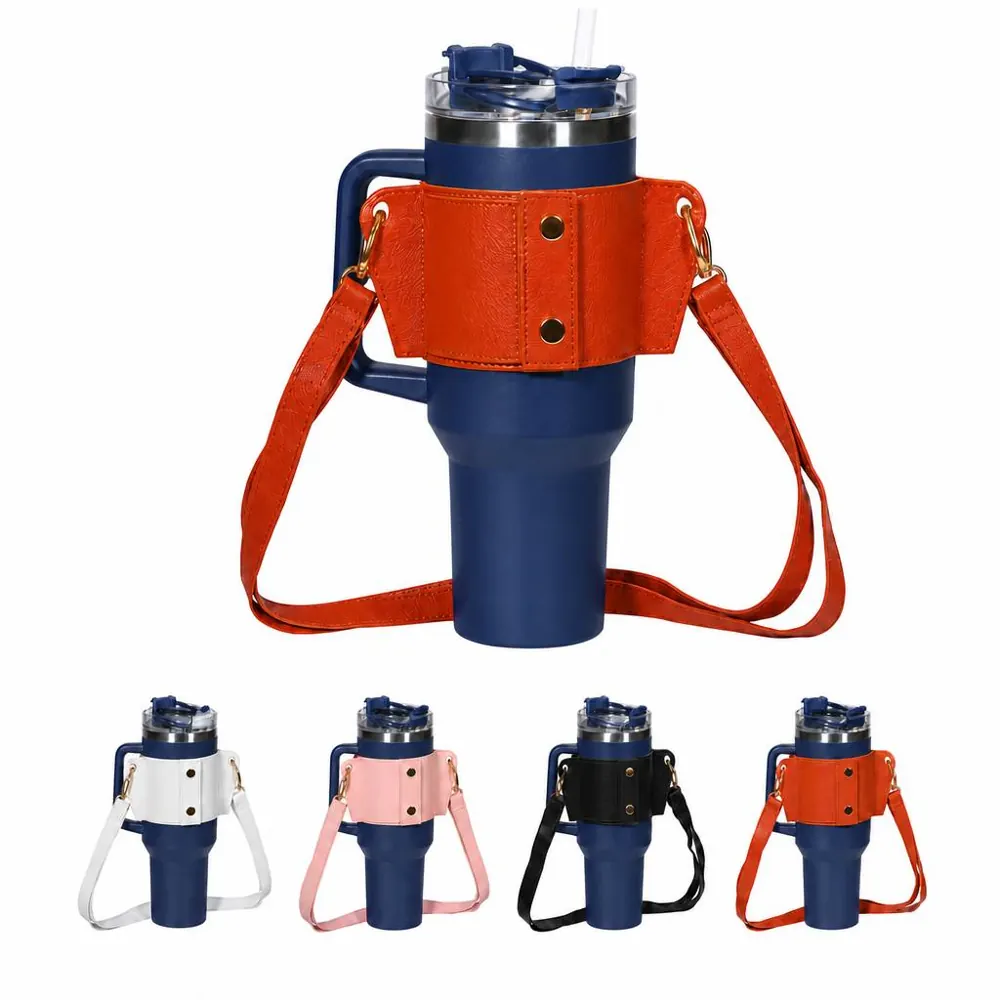 Durable PU Beverage Holder for Cups Bottles and Cans 2