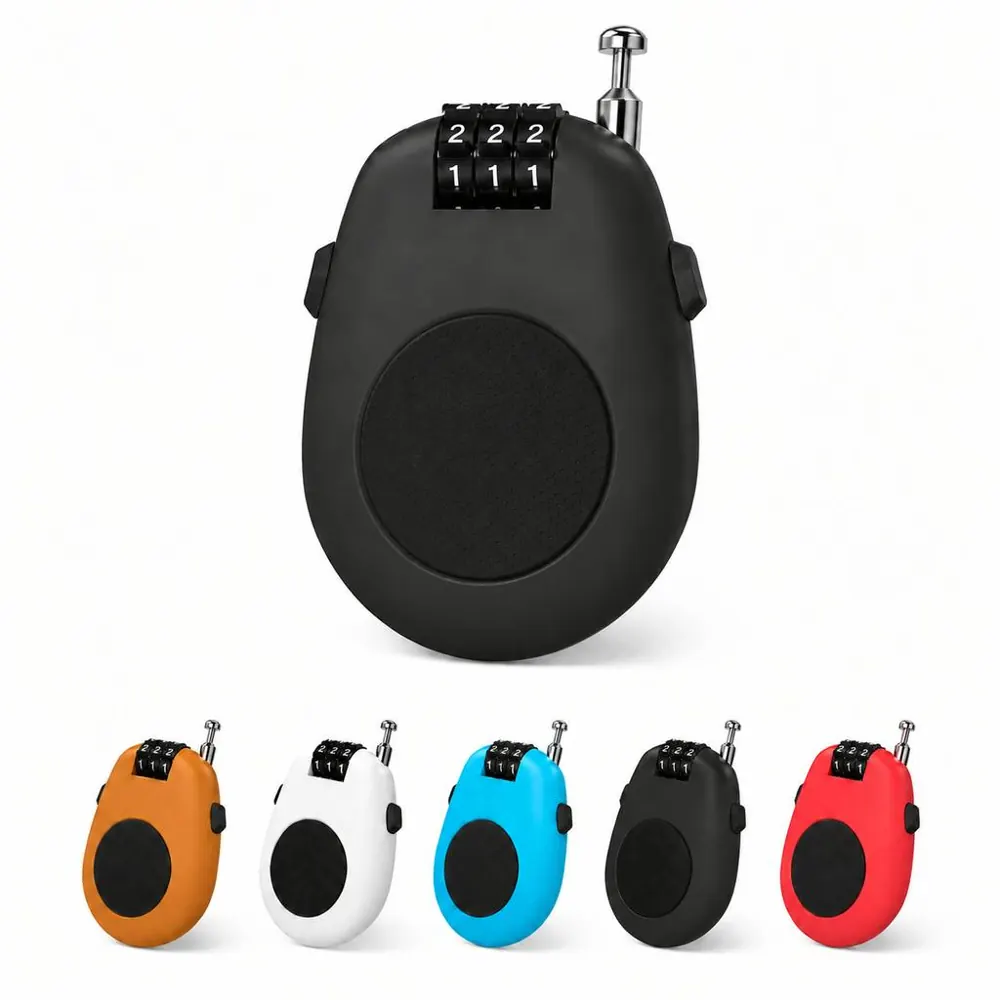 Combination Lock with Retractable Cable, Keyless Security 2