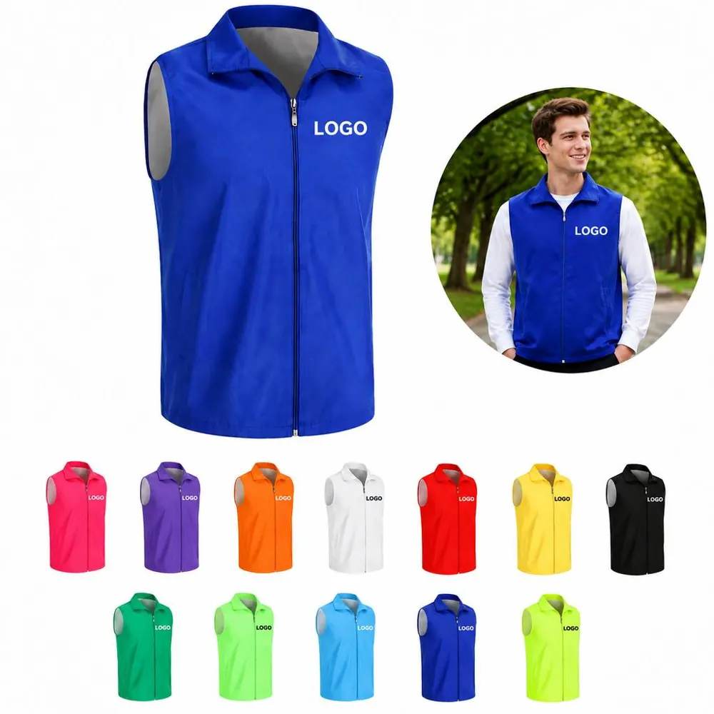 Lightweight Volunteer Vest with Multi Pockets and Reflective