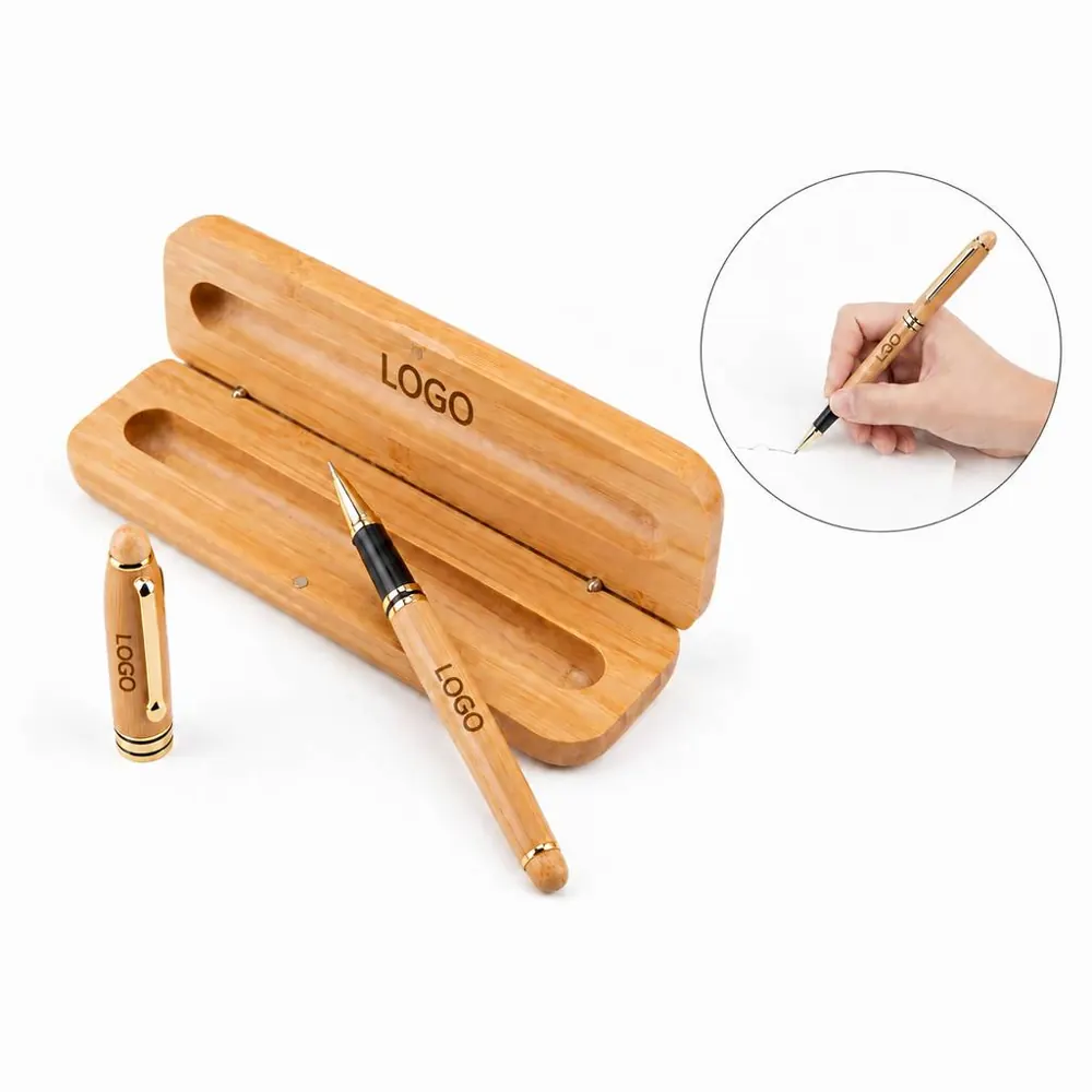 Wood Fountain Pen Set with Storage Case for Writing