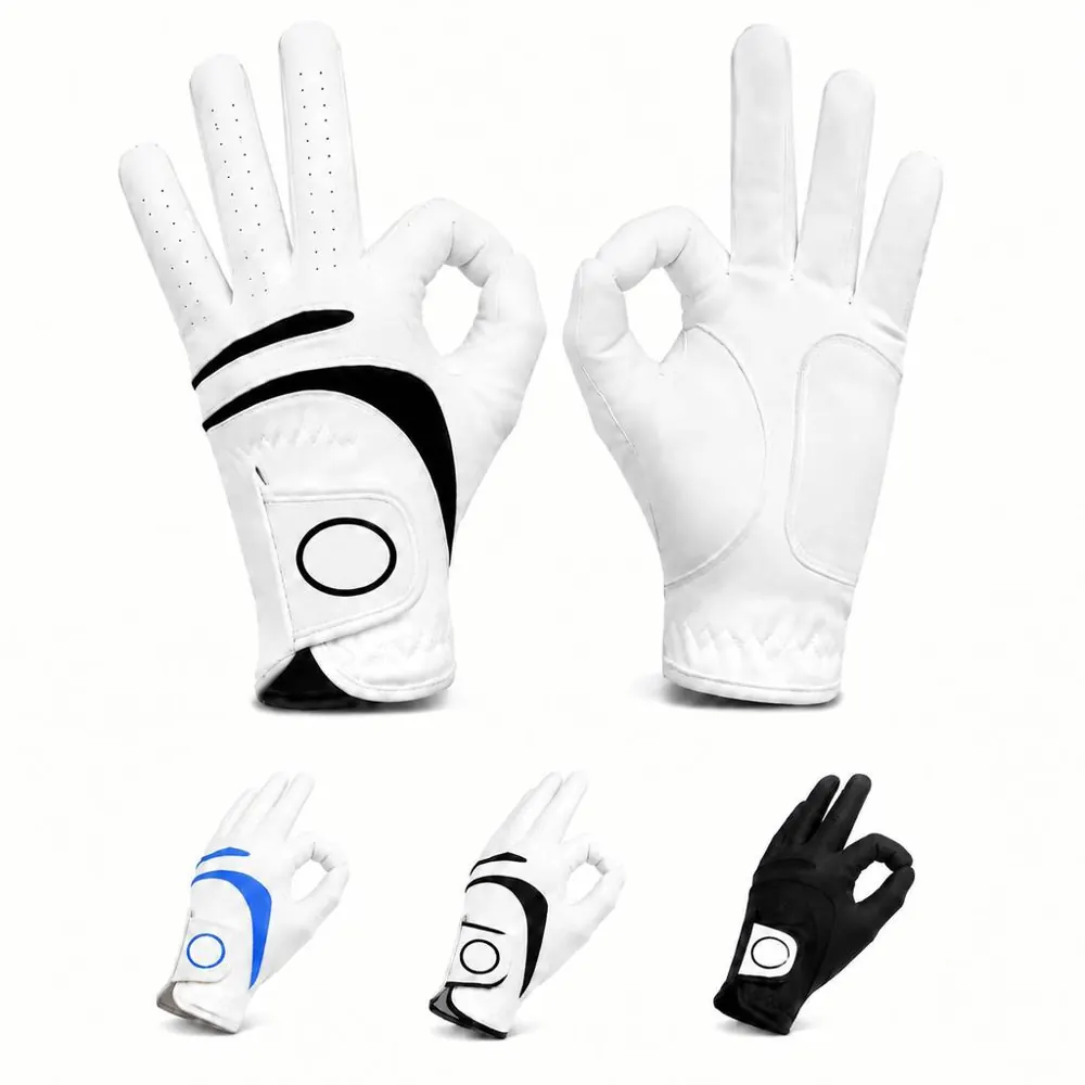 Synthetic Leather Golf Glove with Breathable Mesh 2