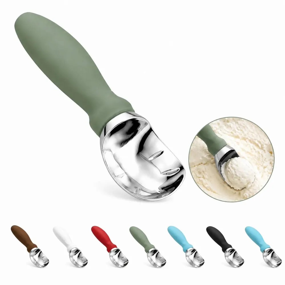 Stainless Steel Ice Cream Scoop with Comfortable Grip 2