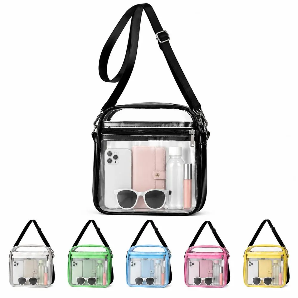 Transparent Zippered Crossbody Bag for Everyday Use 2