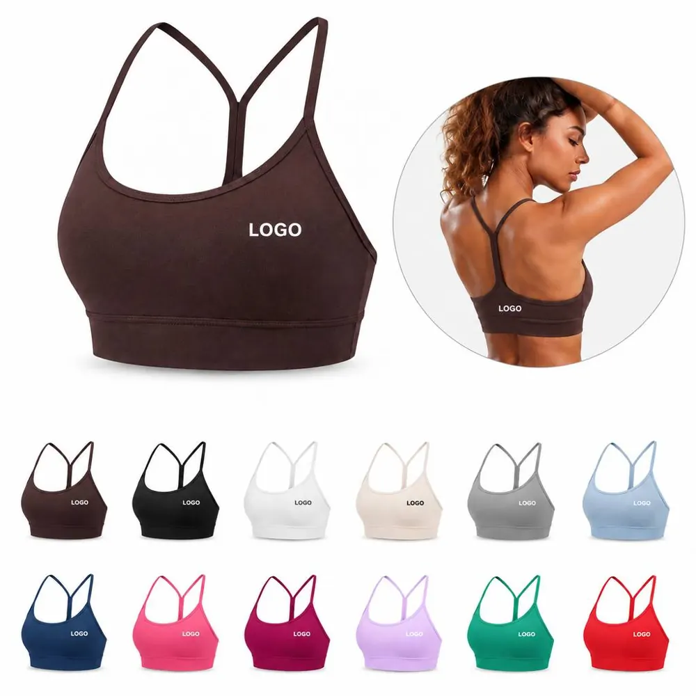 Women's Y-Back High-Impact Sports Bra with Moisture-Wicking